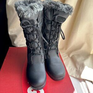 OLANG Venere made Republic Czech lace & zipper Wedge Black Boots 8.5 M